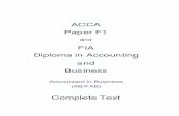 ACCA Paper F1 FIA Diploma in Accounting and ... - Kaplankaplan-publishing.kaplan.co.uk/.../complete-text/F1-FAB.pdf · ACCA Paper F1 and FIA ... Chapter 1 The business organisation