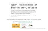 New Possibilities for Refractory · PDF fileNew Possibilities for Refractory Castable ... glass industries. Refractory concretes rely on a ... refractory concrete would suffer from