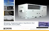 Power Conversion System for Energy Storage - · PDF filePower Conversion System for Energy Storage ... DC Disconnection Method Contactor or Circuit Breaker Options ... flow rate of
