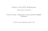 Actors in the ACE Architecture - Internet Engineering Task ... · PDF fileActors in the ACE Architecture draft-ietf-ace-actors-02 Stefanie Gerdes, Ludwig Seitz, ... case enables more