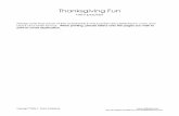 Thanksgiving Fun Packet - Sixth Grade in Math, English ... · PDF fileThanksgiving Fun mini packet ... Thanksgiving card game, dot-to-dot, find the difference, crossword puzzle, and