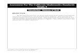 Assessment For The California Mathematics Standards Grade 4vcmth00m/4th.pdf · Assessment For The California Mathematics Standards ... Assessment For The California Mathematics Standards