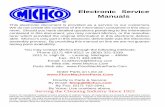 Electronic Service Manuals - Michco · PDF fileElectronic Service Manuals ... Operator’s Manual / Manual del operador / Manuel de l’utilisateur ... Acuda a un electricista o a