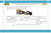 REDACCIÓN DE TEXTOS ADMINISTRATIVOS - ropohuayta · PDF fileESTRUCTURA DE UNA CARTA ... Huancayo, 02 de junio de 2012. La carta es un documento que permite establecer comunicación