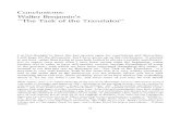 Conclusions: Walter Benjamin's 'The Task of the Translator Paul... · Conclusions: Walter Benjamin's 'The Task of the Translator7 I at first thought to leave this last session open