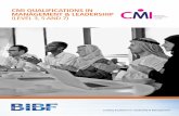 CMI QUALIFICATIONS IN MANAGEMENT & · PDF filedevelop personal management capabilities, ... • CMI Level 5 Award in Management and Leadership ... Unit 7002V1 Developing performance