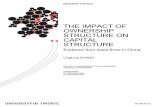THE IMPACT OF OWNERSHIP STRUCTURE ON CAPITAL STRUCTUREessay.utwente.nl/63773/1/Master_Thesis_Lingling_Zhang_(s1176625).pdf · This study examines the impact of ownership structure