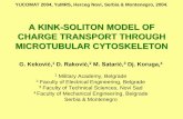 A KINK-SOLITON MODEL OF CHARGE TRANSPORT · PDF fileA KINK-SOLITON MODEL OF CHARGE TRANSPORT THROUGH MICROTUBULAR CYTOSKELETON YUCOMAT 2004, YuMRS, Herceg Novi, Serbia & Montenegro,