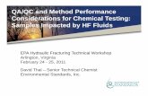 QA/QC and Method Performance Considerations for · PDF fileQA/QC and Method Performance Considerations for Chemical Testing:Considerations for Chemical Testing: Samples Impacted by
