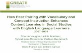 How Peer Pairing with Vocabulary and Concept Instruction ... · PDF fileHow Peer Pairing with Vocabulary and Concept Instruction Enhances ... Texas Institute for Measurement, Evaluation,