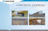 CONCRETE FORMING - Concrete Construction · PDF fileCONCRETE FORMING. Index ... Formwork supporting form weight and concrete pressures only. Form Anchor 3.0 to 1 Formwork supporting