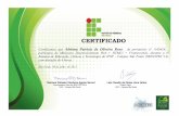 CERTIFICADO - · PDF fileCERTIFICADO Certificamos que Alexandre de Lima, de prontuário nº 1372556, , participou do Minicurso Desenvolvimento Web + HTML5 + FrameworkJs, durante a