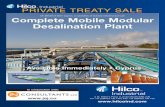 Complete Mobile Modular Desalination Plant - Windows · PDF fileMobile Modular Desalination Unit ... potable water produced • Hydrochloric Acid (HCl) ... Complete Mobile Modular