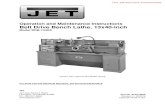Operation and Maintenance Instructions Belt Drive Bench ...content.jettools.com/assets/manuals/321360A_man_EN.pdf · Operation and Maintenance Instructions Belt Drive Bench Lathe,