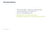 Deloitte Report on Taratahi Agricultural Training Centre ... · PDF fileD Interview template ... In October 2014, Deloitte was engaged to investigate the original allegation ... best