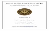 CHAPTER 7 PETITION PACKAGE - U. S. Bankruptcy · PDF fileCHAPTER 7 PETITION PACKAGE All Forms for Filing a Chapter 7 Bankruptcy Case ... form B22A-2: Chapter 7 Means Test Calculation.