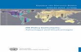 FDI Policy Instruments: Advantages and Disadvantages - · PDF fileFDI Policy Instruments: Advantages and Disadvantages UNITED NATIONS INDUSTRIAL DEVELOPMENT ORGANIZATION Printed in