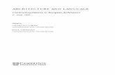 ARCHITECTURE AND LANGUAGE - The Library of Congresscatdir.loc.gov/catdir/samples/cam032/99052216.pdf · Languages and Architecture in ... Any study of architecture and language dives