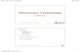Microwave Technology - GUCeee.guc.edu.eg/Courses/Communications/COMM903 Microwave Techn… · Microwave Technology © Dr. Hany Hammad, German University in Cairo Contents • Introduction: