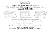 Fifth Grade Basic Skills Reading Comprehension and · PDF fileFifth Grade Basic Skills Reading Comprehension and Skills Basic reading skills activities necessary for developing the