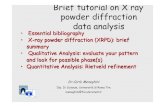 Brief tutorial on X ray powder diffraction data analysiswebusers.fis.uniroma3.it/meneghini/software/Grado_2013_XRD... · Brief tutorial on X ray powder diffraction data analysis •