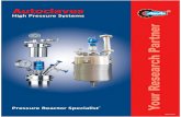 High Pressure Autoclaves/Reactors - Amar Equipments · PDF file02 Sr. No. Autoclave Type Options Available for autoclave size (net water filling capacity) Code 1. Overhead stirred