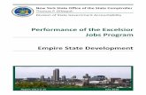 Empire State Development: Performance of the Excelsior ... · PDF fileFollowing is a report of our audit entitled Performance of the Excelsior Jobs Program. This audit ... ESD’s