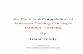 An Excellent Compilation of Software Testing Concepts ... · PDF fileAn Excellent Compilation of Software Testing Concepts (Manual Testing) By Narsi Reddy Published by