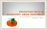 PROSTHETICS & SENSORY AIDS SERVICE - North · PDF fileWhat Does Prosthetics Do? Aids for the Blind Ambulation and Mobility Aids Artificial Limbs (Prostheses) Automobile Adaptive Equipment