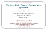 Photovoltaic Power Conversion Systems - IEEE · PDF filePhotovoltaic Power Conversion Systems Jih-Sheng (Jason) ... • PV industry generates $93B global revenues with ... DC-DC Converter