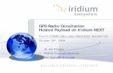 GPS Radio Occultation Hosted Payload on Iridium · PDF fileGPS Radio Occultation Hosted Payload on Iridium NEXT ... Ka Band service, ... Iridium Operations manages deployment and operation