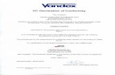 · PDF fileandex EC Declaration of Conformity The company Vandex Isoliermittel-Gesellschaft mbH Industriestrasse 19-23 DE-21493 Schwarzenbek declares according to § 9 of the