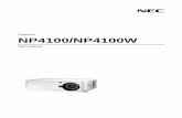 Projector NP4100/NP4100W - NEC · PDF filei Important Information Safety Cautions Precautions Please read this manual carefully before using your NEC NP4100/NP4100W projector and keep