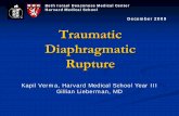 Traumatic Diaphragmatic Rupture - Lieberman's …eradiology.bidmc.harvard.edu/LearningLab/respiratory/Verma.pdf · Traumatic diaphragmatic rupture (TDR) injuries occur in 0.8 to 8%