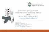 Harmonized Tariff Classification What Every Import ... · PDF fileHarmonized Tariff Classification What Every Import Professional Needs to Know Section XVI – Chapters 84 & 85 Emerging