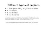 1. Reciprocating engine/propeller • 2. Turbojet • 3 ... · PDF fileIn an elementary fashion, we can state that a propeller/reciprocating engine combination produces comparably