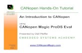 CANopen Hands-On Tutorial - Mbed .CANopen Hands-On Tutorial An Introduction to CANopen ... â€¢ CANopen Engineering ... Process Data Objects (PDO)
