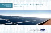 Performance India: Dahanu Solar Power Evaluation · PDF fileIndia: Dahanu Solar Power Project ... RPL – Reliance Power Limited ... RPP = report and recommendation of the President;