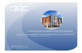 Geotechnical Services and Testing - · PDF fileConstruction Inspection, Geotechnical Services, and Testing Construction Engineering Consultants 2018 Waverly Street ... • Bond testing