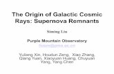 The Origin of Galactic Cosmic Rays: Supernova Remnants1: Cosmic Rays Dominated by Nuclei, there are also electrons, positrons and antiprotons Age：~ 107 Year Energy density: ~ 1eV/cm3