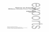 Report on Exports of Military Goods from Canada 2003 · PDF fileReport on Exports of Military Goods from Canada 2003-2005 ... diverted to illegitimate ends that could threaten the