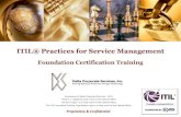ITIL® Practices for Service · PDF fileconcepts and has comprehended the core principles of ITIL practices for Service Management. _ - The ITIL Foundation Certificate in IT Service