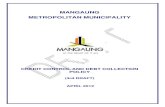 MANGAUNG METROPOLITAN  · PDF filemangaung metropolitan municipality 3rd draft - credit control and debt collection policy (april 2012) 2 40. application of the policy