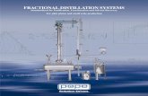FRACTIONAL DISTILLATION SYSTEMS - · PDF fileFRACTIONAL DISTILLATION SYSTEMS ... * Note: This information ... • Sizes range from 3 gal,9" OD to 200 gal,36" OD. • ASME certification