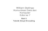 William Stallings Komunikasi Data dan Komputer Edisi ke 7 · PDF file– Data digital dapat dirubah menjadi sinyal analog ... – Misal teknik coding interface pada video. Data Analog,Sinyal