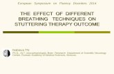 THE EFFECT OF DIFFERENT BREATHING TECHNIQUES ON STUTTERING ... EFFECT OF... · European Symposium on Fluency Disorders 2014 THE EFFECT OF DIFFERENT BREATHING TECHNIQUES ON STUTTERING