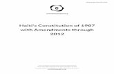 Haiti's Constitution of 1987 with Amendments through 2012faolex.fao.org/docs/pdf/hai127411.pdf · constituteproject.org PDF generated: 24 Sep 2013, 16:09 Haiti 1987 (rev. 2012) Page