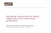 Handling interactions in StataHandling interactions in ... · PDF fileHandling interactions in StataHandling interactions in Stata, especially with continuous predi tdictors Patrick
