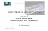 Experimental AerodynamicsExperimental · PDF fileExperimental AerodynamicsExperimental Aerodynamics. ... turbulent wake can also have a dominant frequency and, hence, Strouhal number.