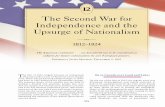The Second War for Independence and the Upsurge of …rimmeysapgov.weebly.com/uploads/1/0/3/0/10305918/ch12.pdf · The Second War for Independence and the Upsurge of ... just as the